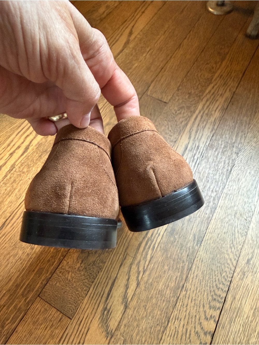 Women’s new Winona J Crew Penny Loafers in Brown Suede 8 color is castana brown - Picture 10 of 10
